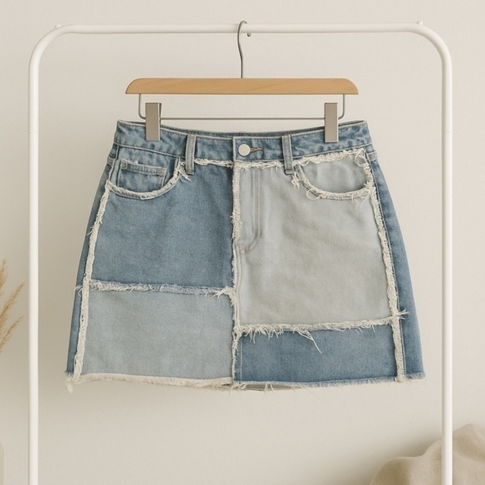 Rue21 Blue Skater Mini Skirt Casual